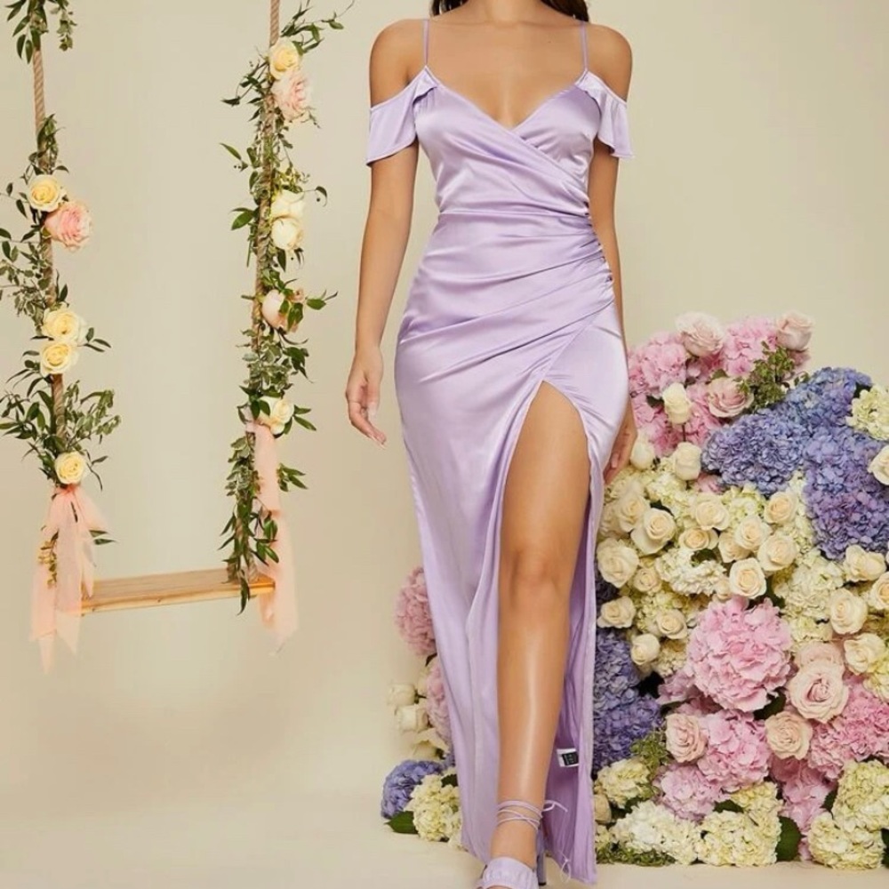 SHEIN Lilac Silk Gown